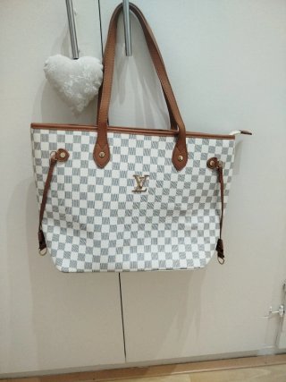 Bolso de mano estampado a cuadros