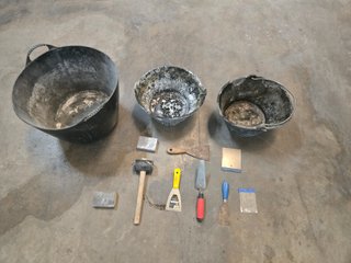 Lote herramientas albañilería y pintura
