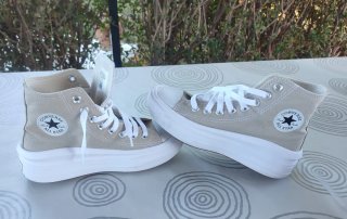 Converse all star, Beige Plataforma