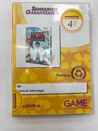 Videojuego Wii Lluvia De Albondigas