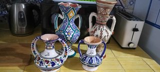 Set de 4 Jarrones de Cerámica Marroquí