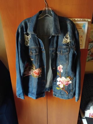 Chaqueta Vaquera Bordada Talla L/46