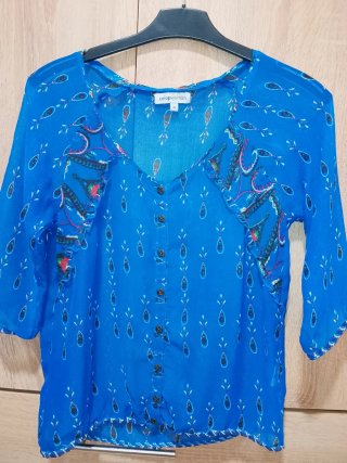 Blusa Celopwoman Azul Estampada Talla XL