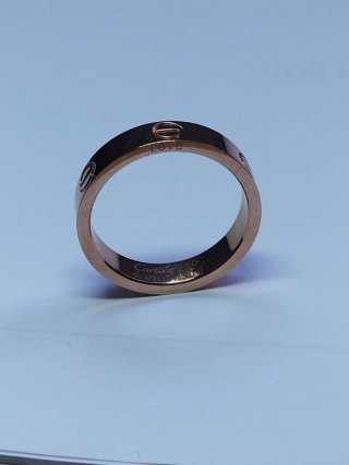 Anillo Cartier LOVE Oro Rosa Talla 17 inoxidable