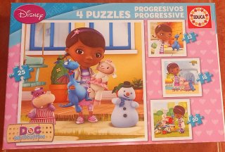4 Puzzles Progresivos Doctora Juguetes (EDUCA)
