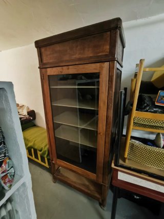 Armario Vitrina Antiguo de Madera