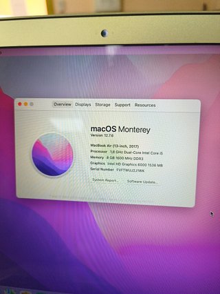 MacBook Air 8 GB RAM 13" 2017 i5-5350U SSD 128 GB