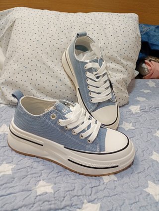 Bambas de plataforma azul