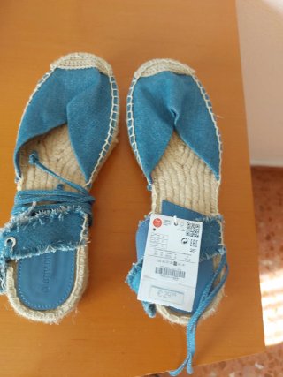 Espardeñas Stradivarius Azules Talla 39