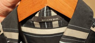 Camisa Armando Basi Cuadros Negra Talla M