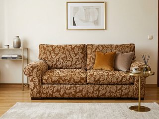 Sofá de tela con estampado floral