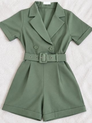 Mono corto verde mujer