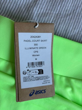 Falda de pádel Asics mujer verde