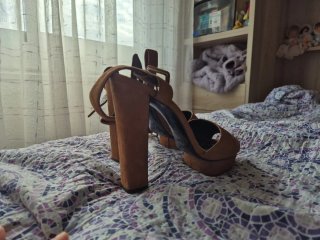 Zapato de tacón Hermes marrón