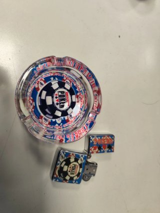Mechero Zippo y Cenicero Poker