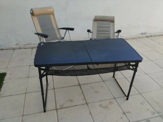 Tavolo pieghevole da campeggio Aktive Blu