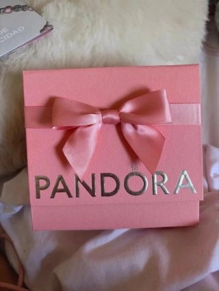 Conjunto Pandora Anillo Corazón Rosa