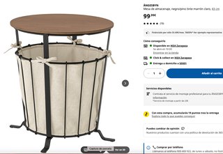 Mesita Auxiliar y Almacenaje IKEA Angesbyn