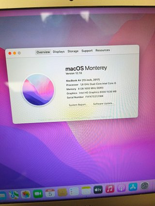 MacBook Air 8 GB RAM 13" 2017 i5-5350U SSD 128 GB