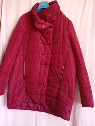 Chaquetón acolchado fucsia mujer T L