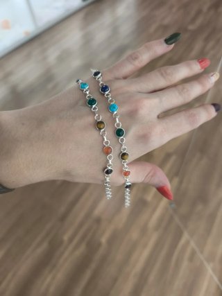 Pulsera de Chakras plata de ley