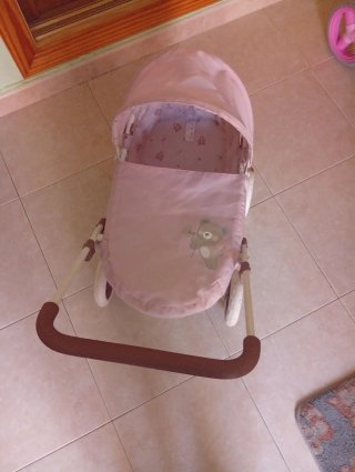 Carrito de Muñecas Rosa con Estampado