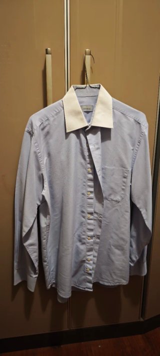 Camisa Pertegaz azul y blanca 100% algodón