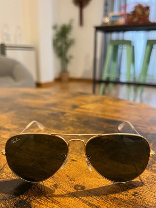 Gafas Ray-Ban Aviator Hombre Doradas como nuevas!
