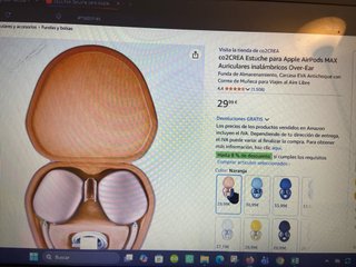 co2CREA Estuche AirPods MAX Naranja