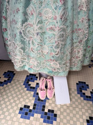 Vestido de Fallera Turquesa y Rosa