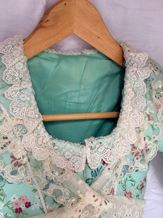 Vestido de Fallera Turquesa y Rosa