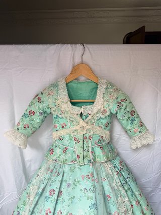 Vestido de Fallera Turquesa y Rosa