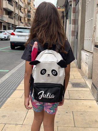Mochila Infantil Oso Panda. Personalizada nombre