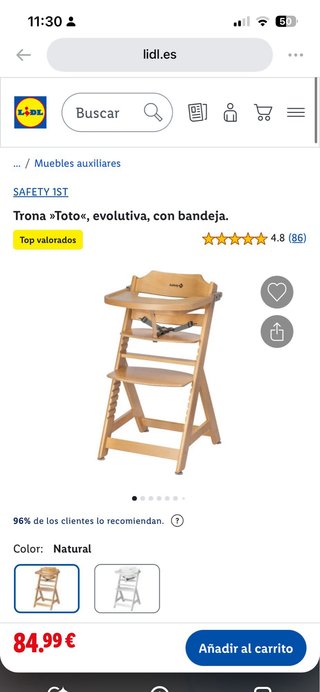 Silla evolutiva (trona) Safety 1st madera
