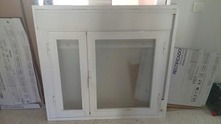 Ventana de aluminio blanca medidas 114x105
