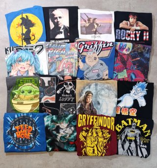 Lote 75 Camisetas Vintage Variadas