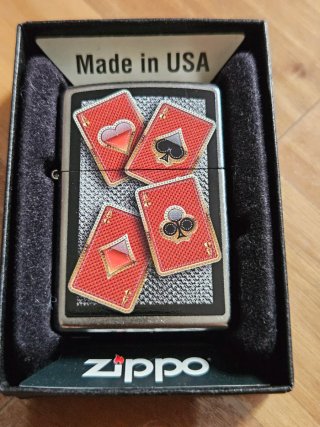 Zippo Poker Luck Cards 3D (2015) NUOVO Full Set