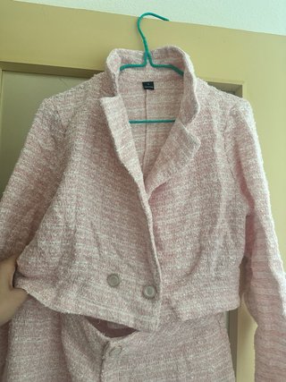Traje Modely rosa chaqueta y pantalón L