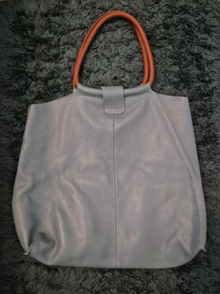 Borsa shopper pelle con manici