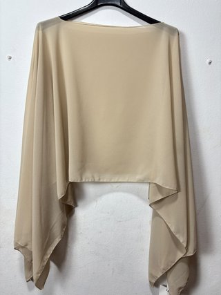 Chal capa gasa beige