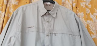 Camisa Quechua Hombre Beige Talla M