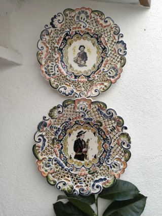2 Piatti Decorativi Vintage Espalion
