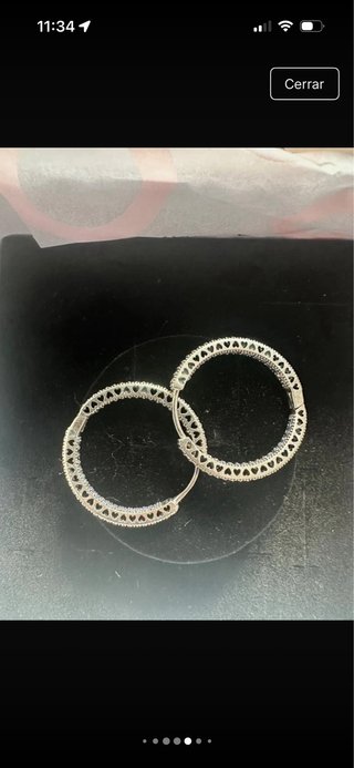 Conjunto Pandora Pendientes y Caja Rosa