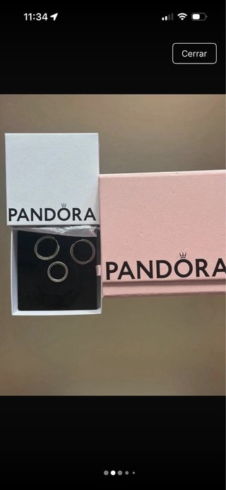 Conjunto Pandora Pendientes y Caja Rosa