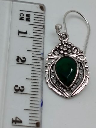 Pendientes Plata 925 y Esmeralda