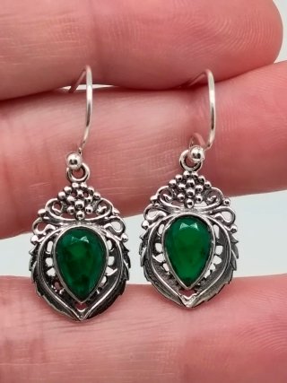 Pendientes Plata 925 y Esmeralda