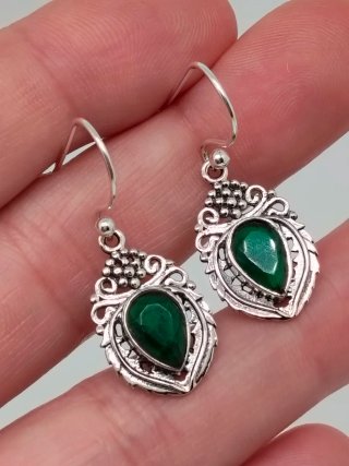 Pendientes Plata 925 y Esmeralda
