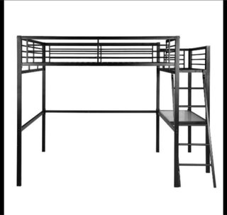 Cama Litera Alta con Escritorio