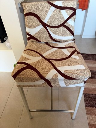 Coprisedie tipo bar beige e marrone