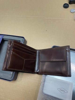 Cartera Fossil Derrick Hombre Marrón